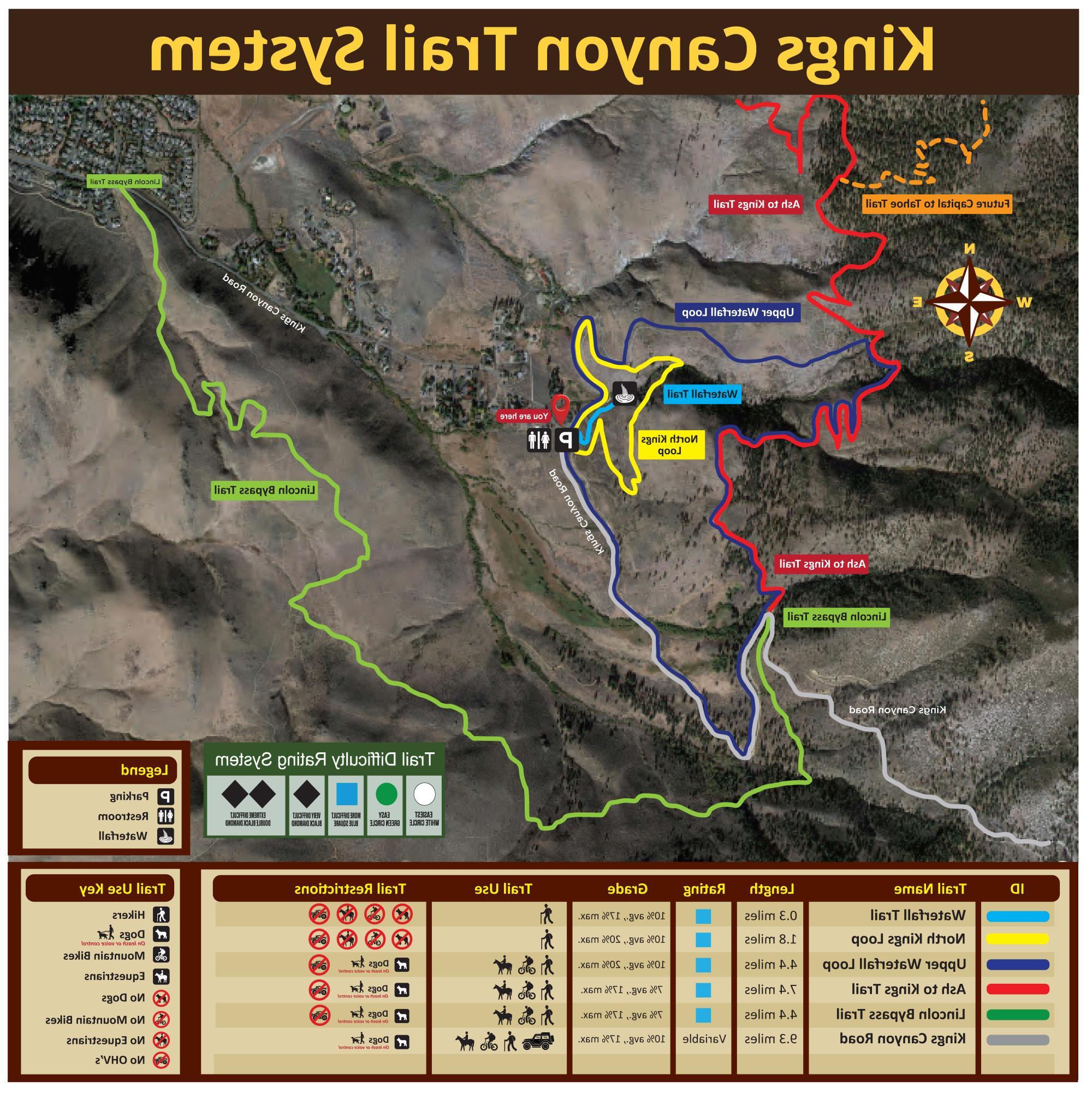 Kings Canyon Trail System Map 2.9.22